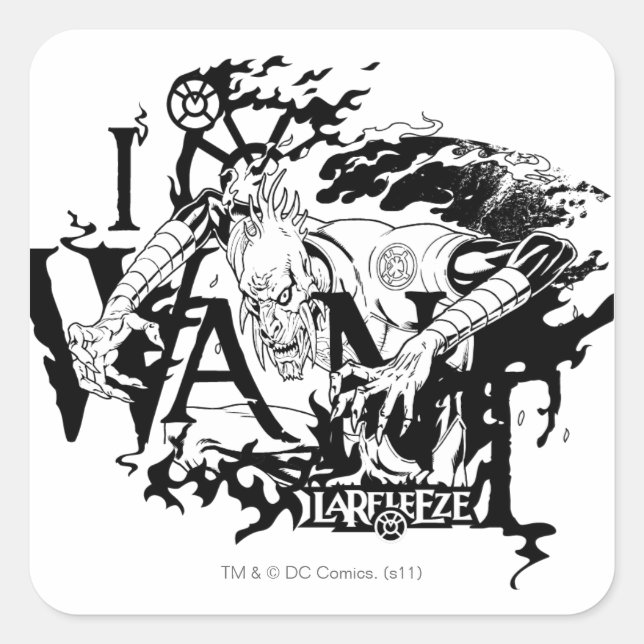 Adesivo Quadrado Larfleeze - Agente Orange 13 (Frente)