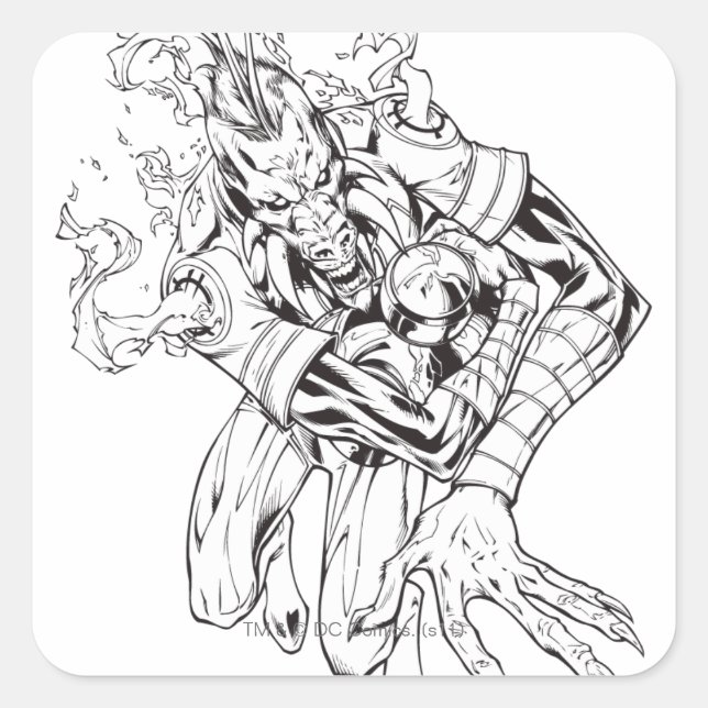 Adesivo Quadrado Larfleeze - Agente Orange 9 (Frente)