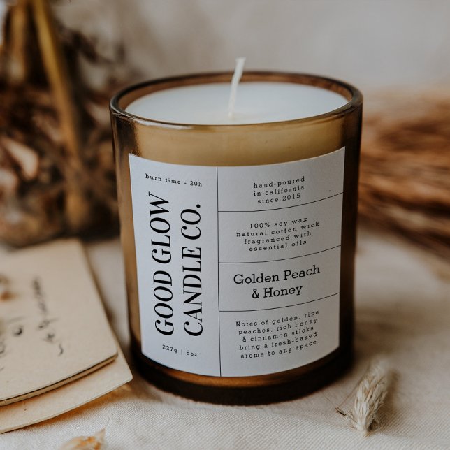 Adesivo Quadrado Large Logo Candle Jar Product Label Stickers (Criador carregado)