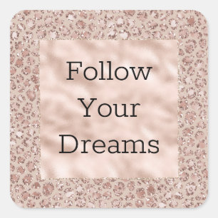 Adesivo Quadrado Largura de Impressão do Leopardo Esmagador de Pê