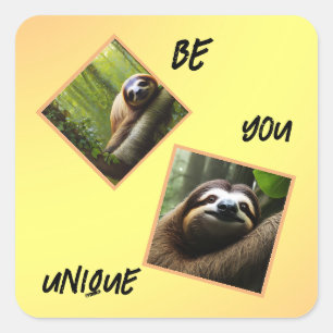 Adesivo Quadrado Largura "Seja Você Única", Sticker