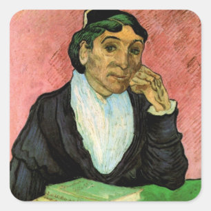 Adesivo Quadrado L'Arlesienne (Madame Ginoux) por Vincent van Gogh