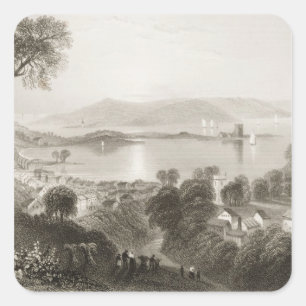 Adesivo Quadrado Larne, County Antrim, Irlanda do Norte