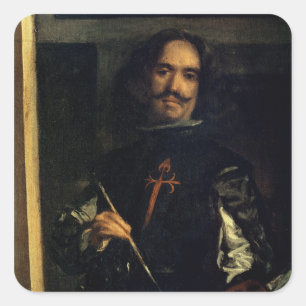 Adesivo Quadrado Las Meninas ou a Família de Filipe IV