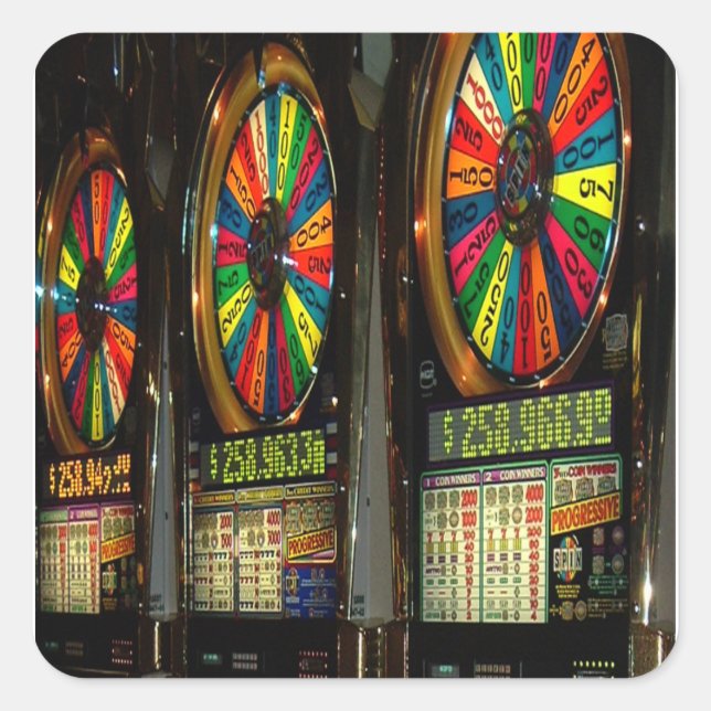 Adesivo Quadrado Las VEGAS-SLOTS (Frente)
