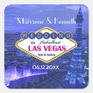 Adesivo Quadrado Las Vegas Wedding