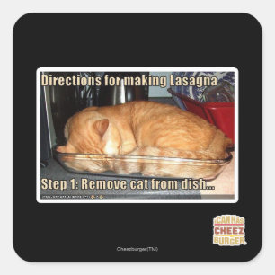 Adesivo Quadrado lasanha fazer