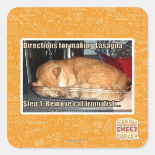 Adesivo Quadrado lasanha fazer