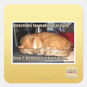 Adesivo Quadrado Lasanhas do fazer