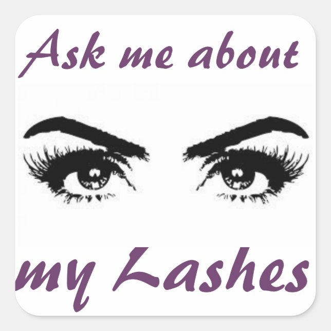 Adesivo Quadrado Lash Stickers (Frente)