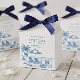 Adesivo Quadrado Last Toast on the Coast Beach Bachelorette Party 