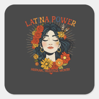 Adesivo Quadrado Latina Power - Design do Patrimônio Hispânico