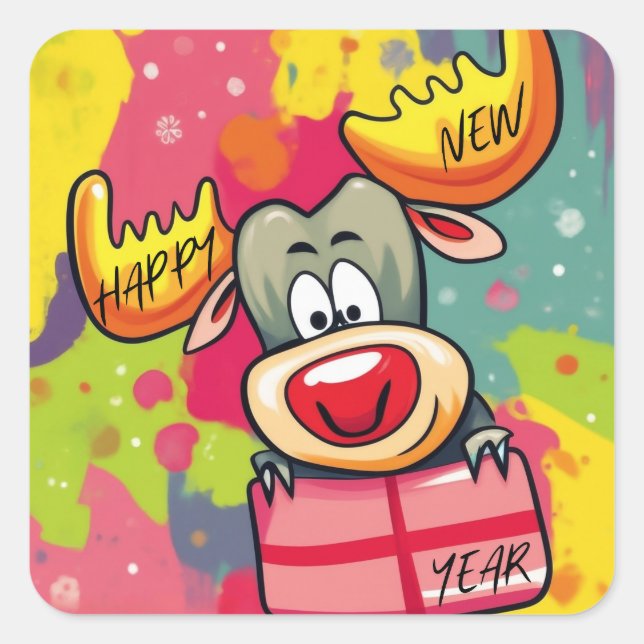 Adesivo Quadrado Latte Mug (Frente)