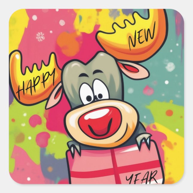 Adesivo Quadrado Latte Mug (Frente)