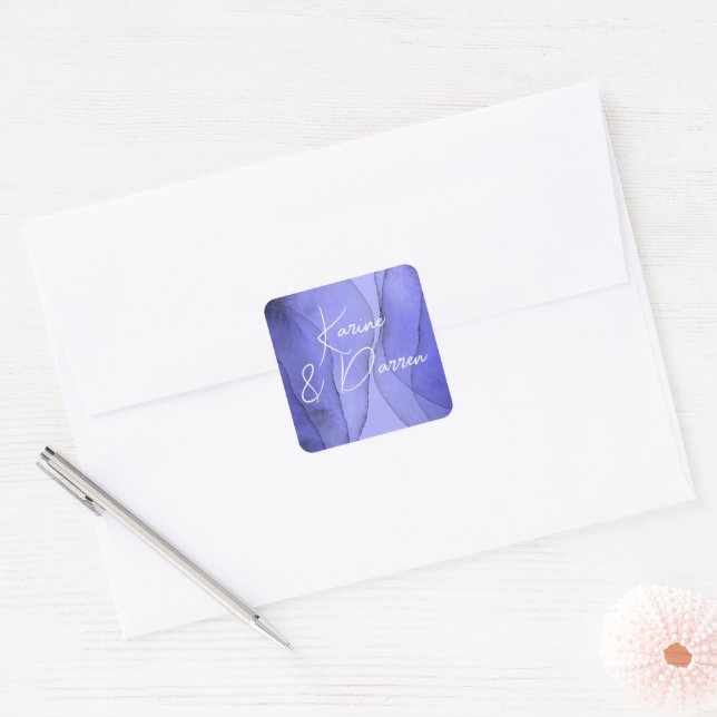 Adesivo Quadrado Lavanda violeta azul (Envelope)