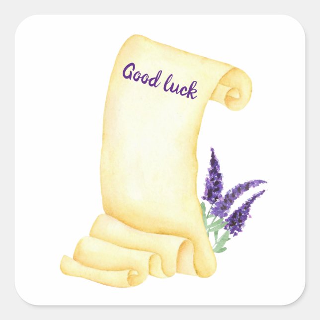 Adesivo Quadrado Lave delicada Mínima da Proveniência de Aquarela C (Frente)