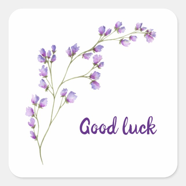 Adesivo Quadrado Lave delicada Mínima da Proveniência de Aquarela C (Frente)