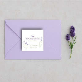 Adesivo Quadrado Lavender Business Branding