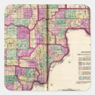 Adesivo Quadrado Lawrence County e Jackson County
