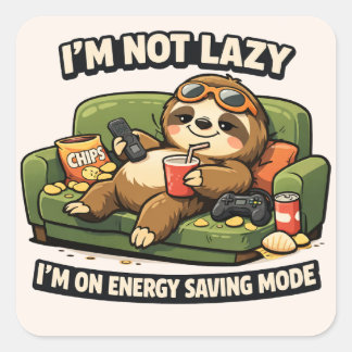 Adesivo Quadrado Lazy Level: Expert