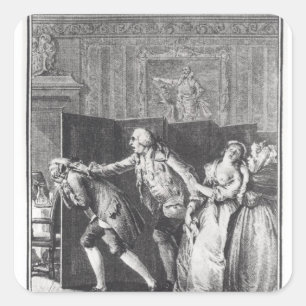 Adesivo Quadrado Le Baron chassa Candide du Chateau