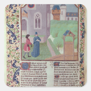 Adesivo Quadrado "Le Livre des Prouffitz Champestres", por