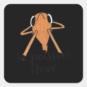 Adesivo Quadrado Le Poisson Steve Cute Meme
