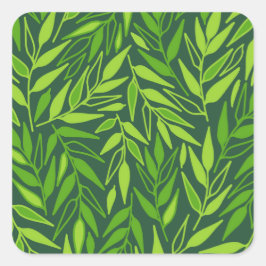 Adesivo Quadrado Leaf Branch.