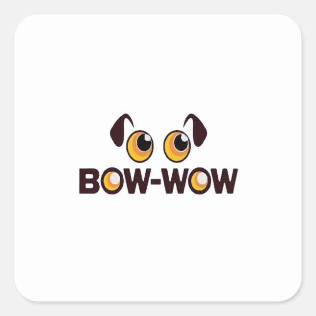 Adesivo Quadrado Lealdade de cães (Frente)