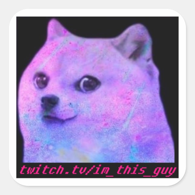 Adesivo Quadrado Lean Doge (Frente)