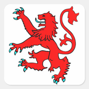 Adesivo Quadrado Leão Anampado Escocês