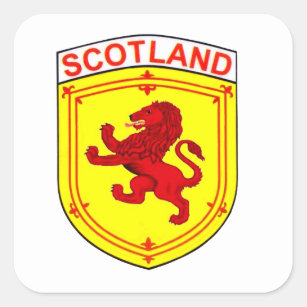 Adesivo Quadrado Leão desenfreado de Scotland