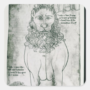 Adesivo Quadrado Leão e porco- da Senhora Franco 19093 fol.24v