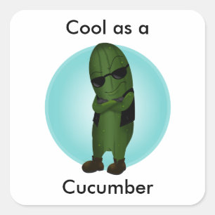 Adesivo Quadrado Legal Como Um Pepino