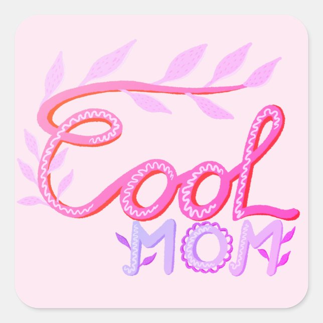 Adesivo Quadrado Legal rosa Mãezinha Rosa, Mão-rosa, Matriculando D (Frente)