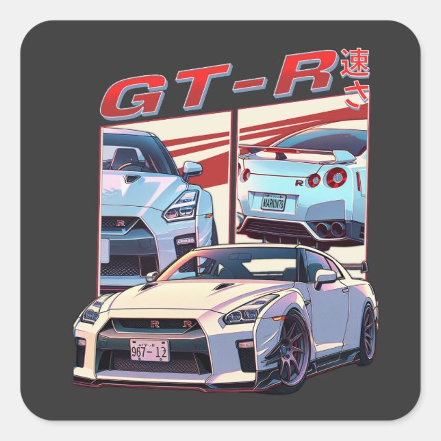 ADESIVO QUADRADO LEGENDA DA RUA GT-R (Frente)