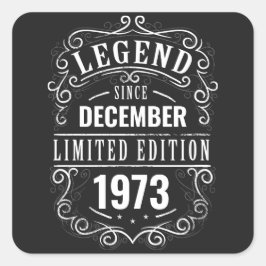 Adesivo Quadrado Legenda Desde Personalizada