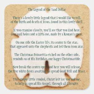 Adesivo Quadrado Legenda do autocolante de areia