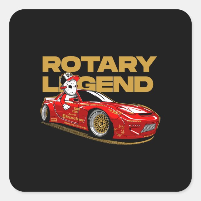 ADESIVO QUADRADO LEGENDA DO JDM RED ROTARY DRIFT (Frente)