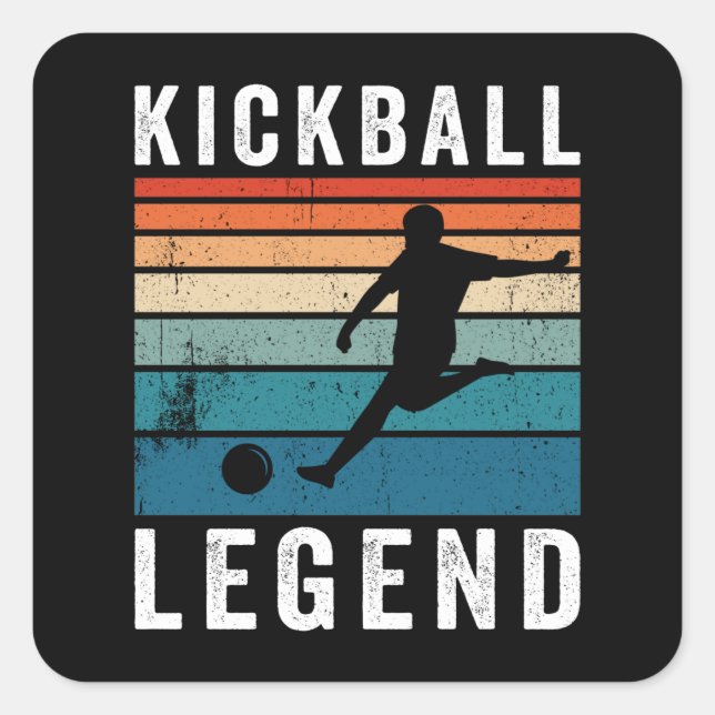 Adesivo Quadrado Legenda do Kickball (Frente)
