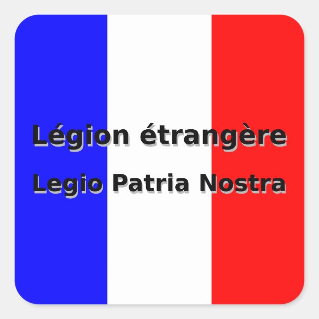 Adesivo Quadrado Legion etrangere - Legio Patria Nostra (Frente)