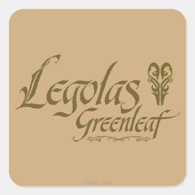 Adesivo Quadrado LEGOLAS GREENLEAF™ Name (Frente)
