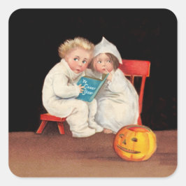 Adesivo Quadrado Leia a história assustadora