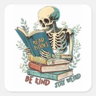 Adesivo Quadrado Leia os livros