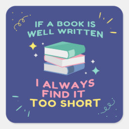 Adesivo Quadrado Leitor avid I - Citação de Jane Austen