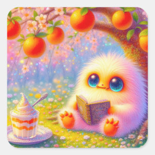 Adesivo Quadrado Leitor de Monstros