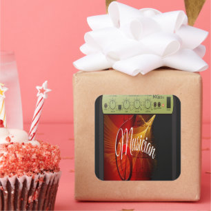 Adesivo Quadrado Leitor de violão Sunburst