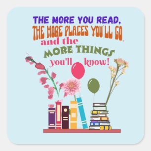 Adesivo Quadrado Leitura