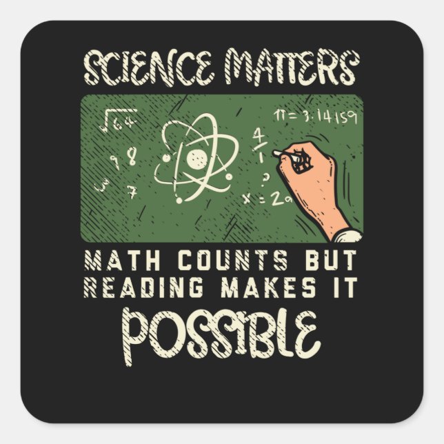 Adesivo Quadrado Leitura - A Leitura Torna Possível (Frente)