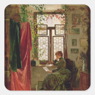 Adesivo Quadrado Leitura da carta